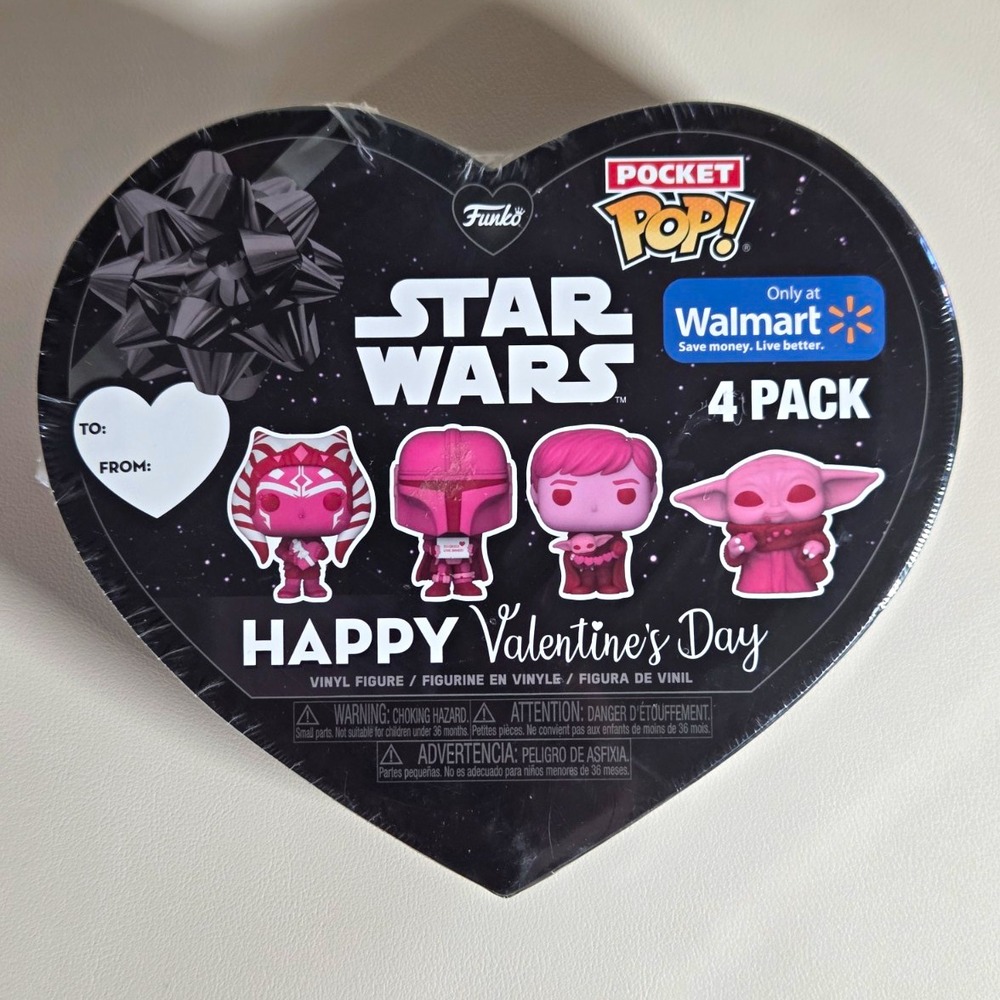 Funko Pocket Pop Star Wars Valentine's Day 4 Pack Walmart Exclusive Sealed